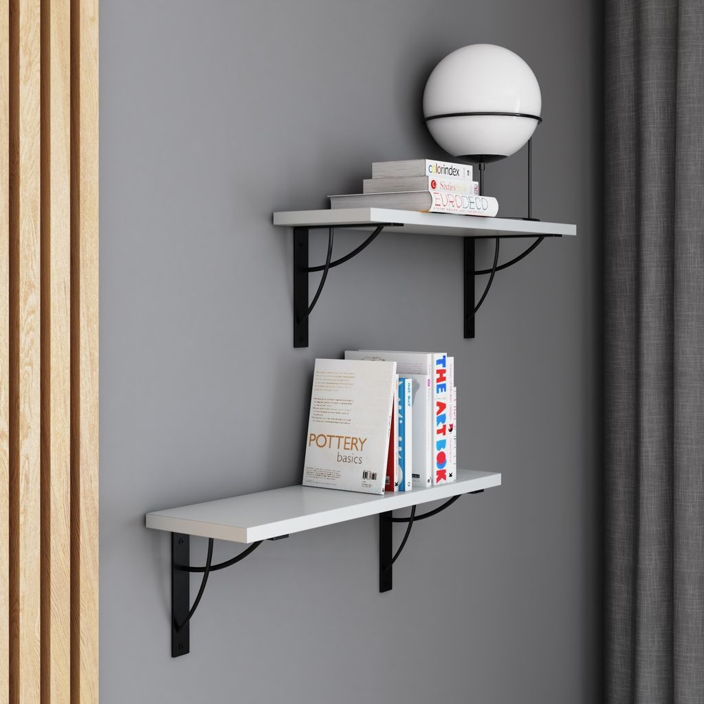 AKKE Hellgrau Hängeregal NEO modern LOFT-style LxB: 70x20 cm