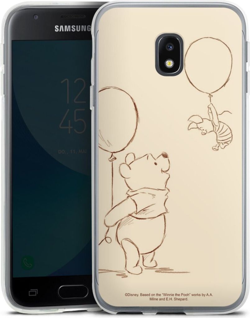 DeinDesign Handyhülle für Samsung Galaxy J3 (2017) Silikon Hülle Case Smartphone Schutzhülle Disney Offizielles Lizenzprodukt Winnie Puuh