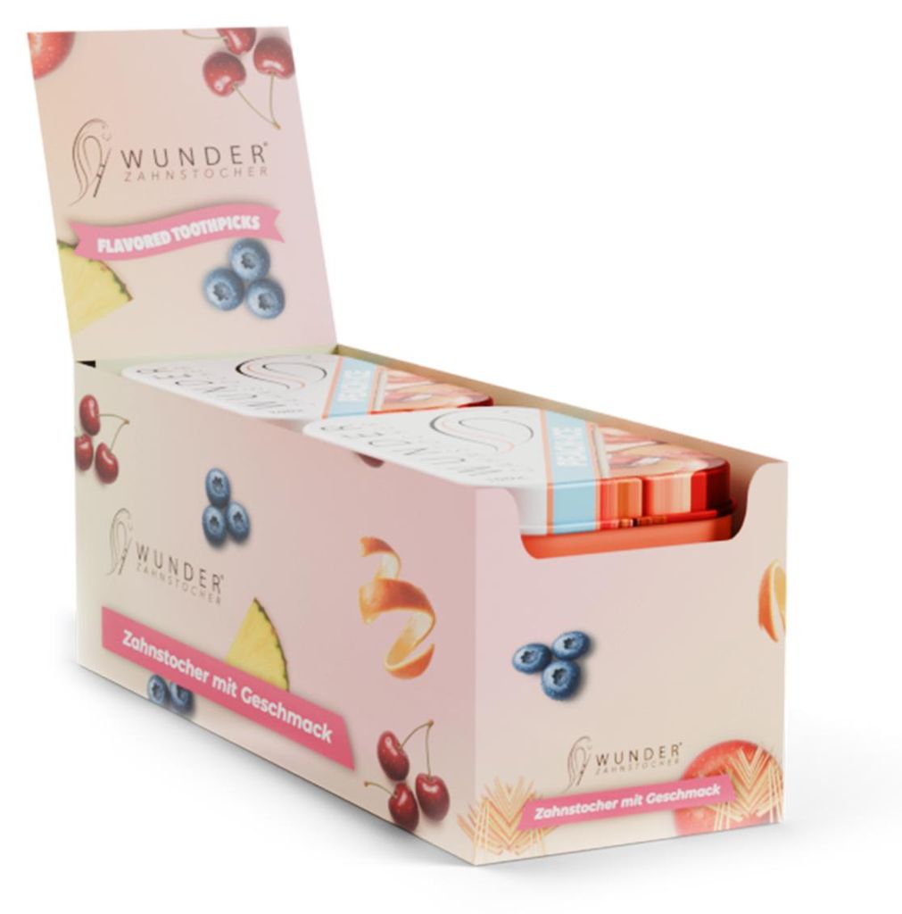 Wunder Zahnstocher Display 6er Pack Pfirsich/Ice Produktbild 