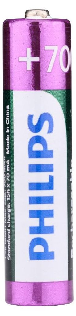 Philips AAA-Batterijen 4 Stuks HR03 Oplaadbare Batterijen Productafbeelding 