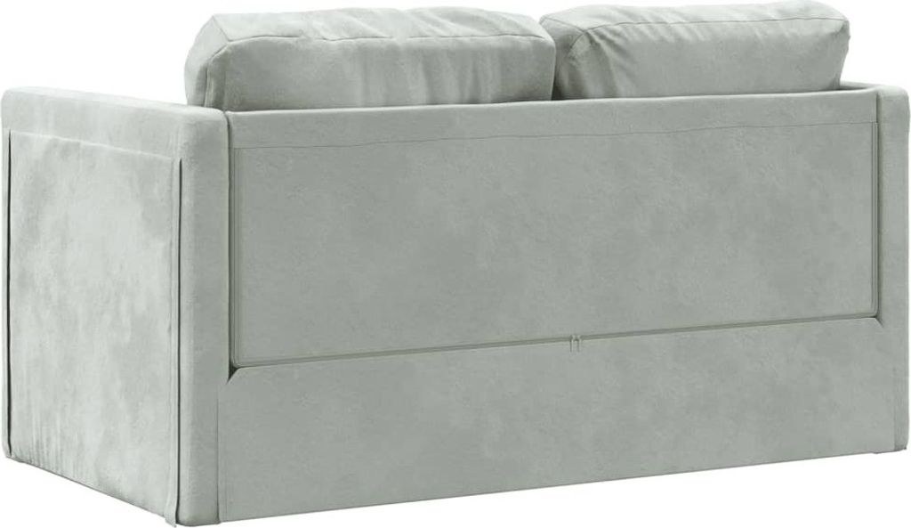 vidaXL Bodensofa mit Schlaffunktion Hellgrau 122x204x55 cm Produktbild 4