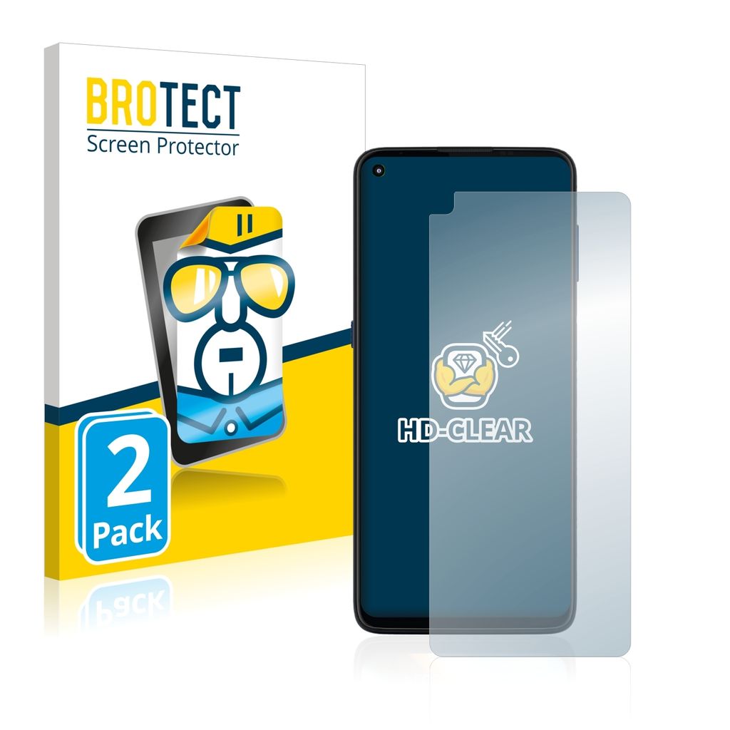 2x Für Motorola Moto G9 Plus Schutzfolie BROTECT Displayschutz Display Schutz Folie Klar Transparent