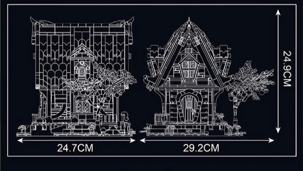 Cabane médiévale Mould King 16054 : modèle d'exposition pour collection - 15