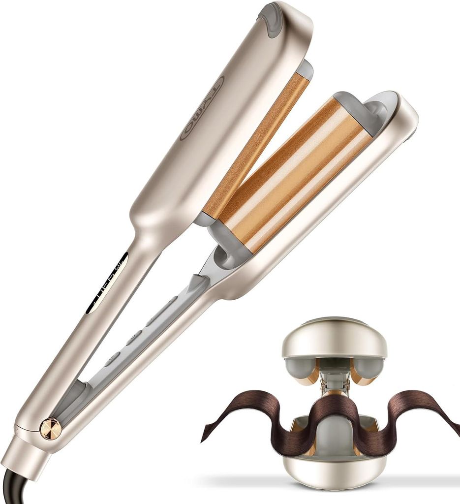 Lockenstab große Locken geeignet für Anfänger, Sofortiges Wellen, 32mm Ionen Keramik Hair Curler für Lange kurze Haare mit 4 Temperaturen LED-A...