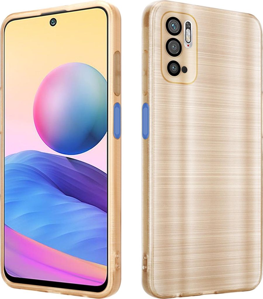 Cadorabo Hülle für Xiaomi RedMi NOTE 10 5G / POCO M3 PRO 5G Schutz Hülle in Gold Handyhülle TPU Silikon Etui Case