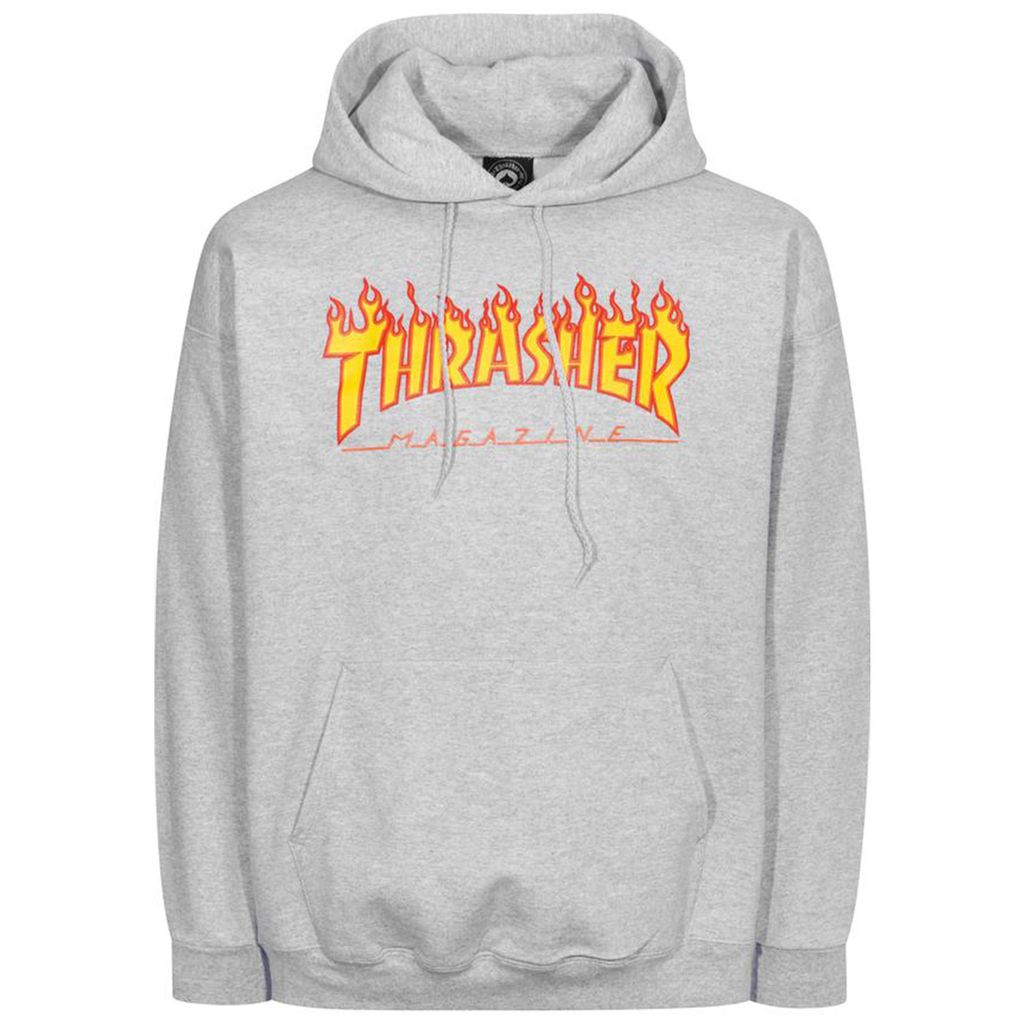 Thrasher Hoodie HOTHRFLALO-GRY in Grey color size small