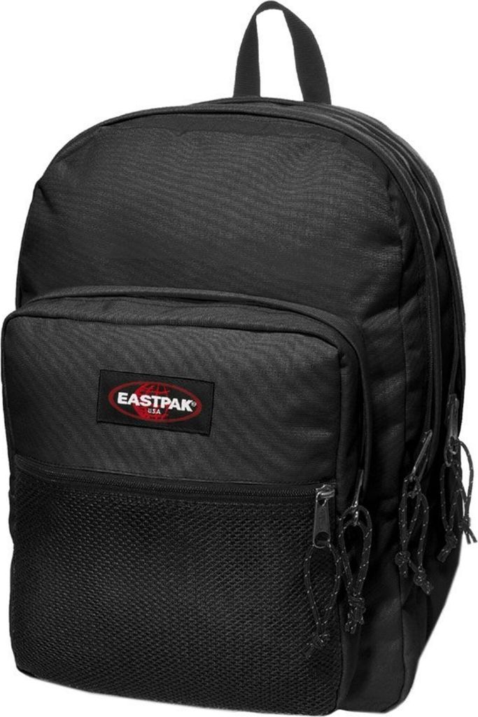 A black Eastpak rucksack is shown against a white background.