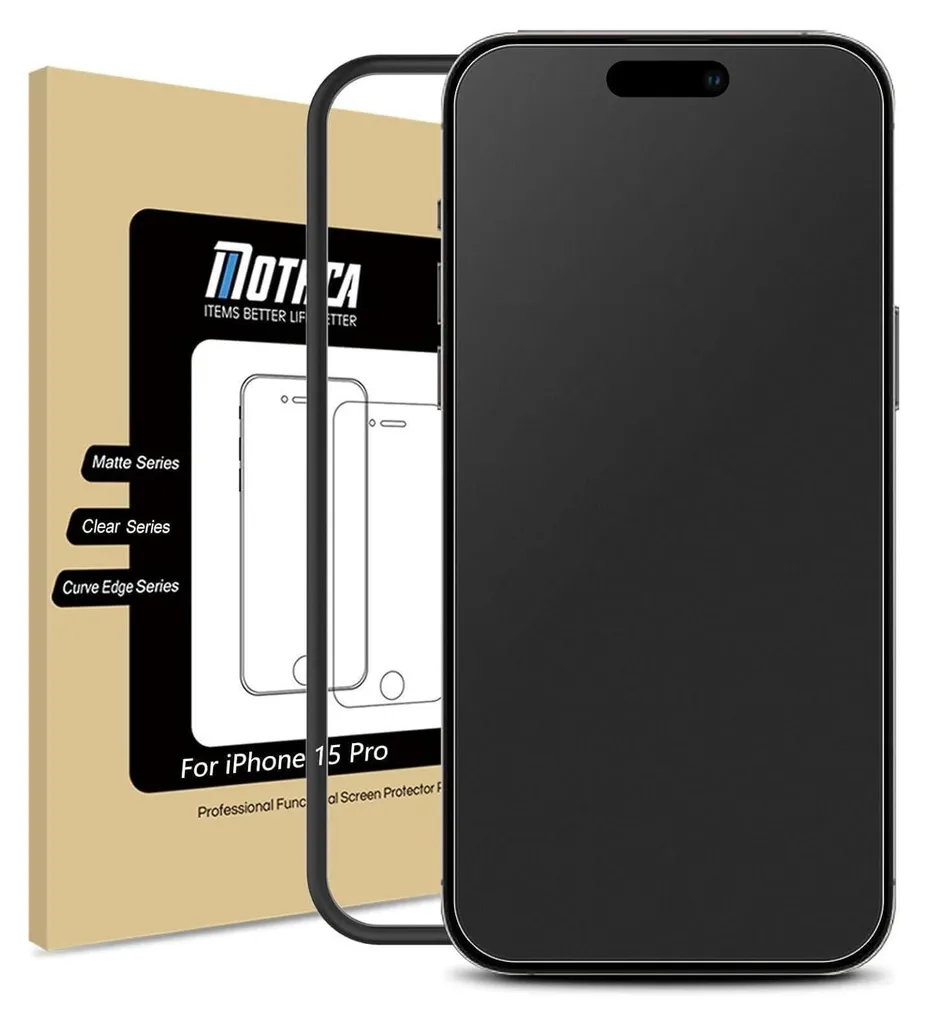 Mothca Pellicola Vetro Opaco iPhone 15 Pro Max | Antiriflesso 9H Professionale