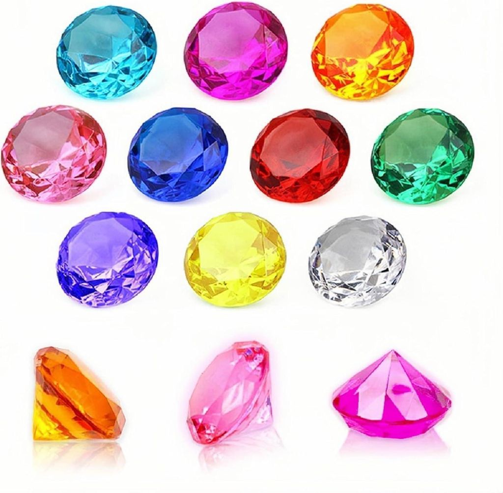 Detská diamantová akrylová drahokamová hračka 20 kusov 4 cm Obrázok produktu 
