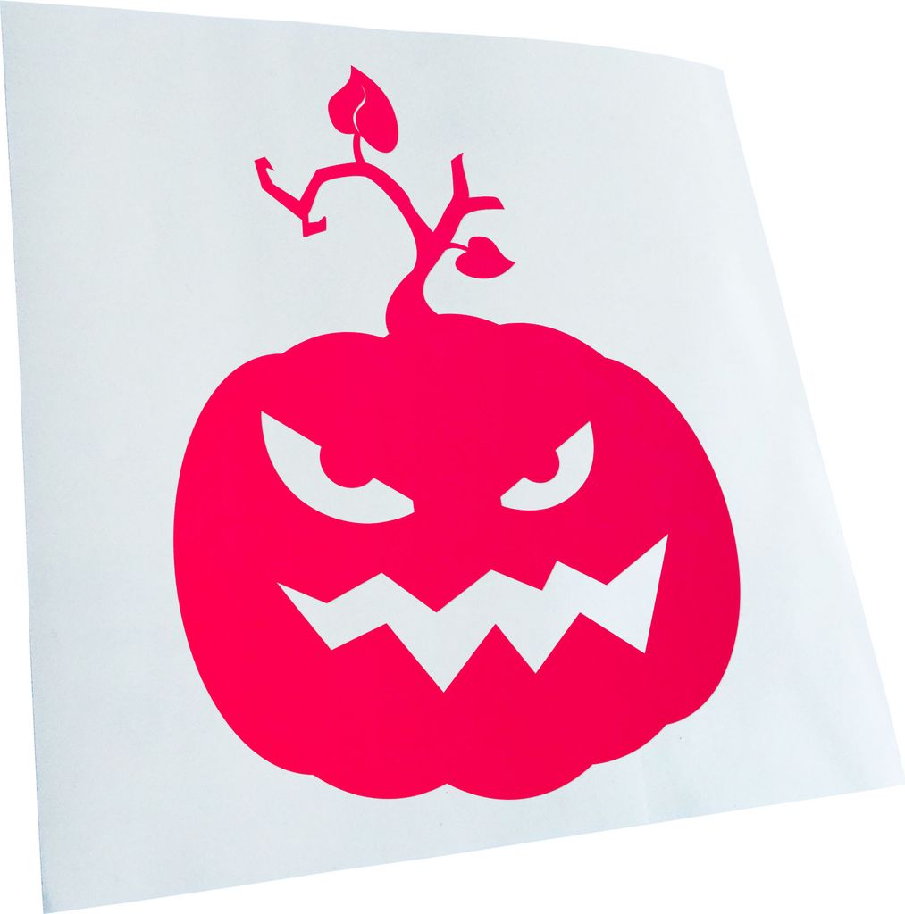 Kiwistar - Autoaufkleber - Evil Pumpkin fies Horror Kürbis Heckscheibenaufkleber - Aufkleber für Auto Kfz Fahrrad, LKW, Truck Mofa
