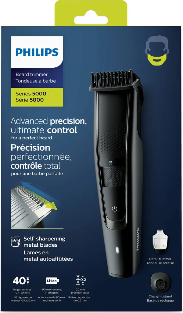 Tondeuse Barbe Philips 5000 Idéale pour Barbe de 3 Jours et Style Précis