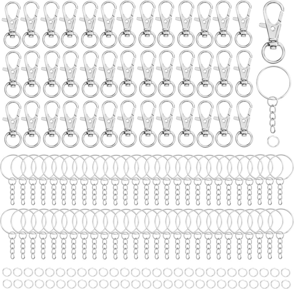 Belle Vous Schlüsselringe Metall mit Karabinerhaken, Produktbild 