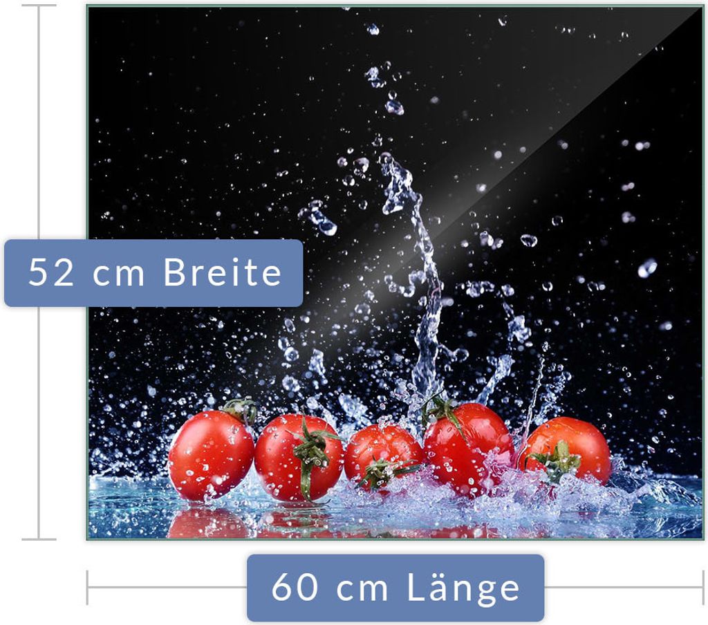 Herdabdeckplatte Abdeckung Glaskeramikfeld Abdeckplatte 1-Teilig 60x52 Schwarz Schutz