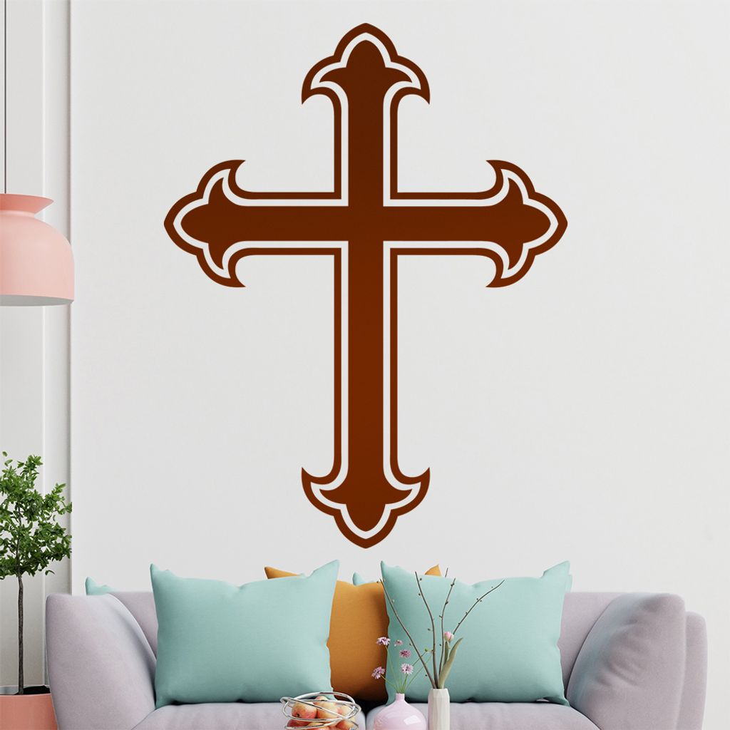 hauptsachebeklebt KIWISTAR Kreuz - Jesus Kreuzigung Christentum Wandtattoo in 6 Größen - Wandaufkleber Wall Sticker - Dekoration, Küche, Wohnzim...