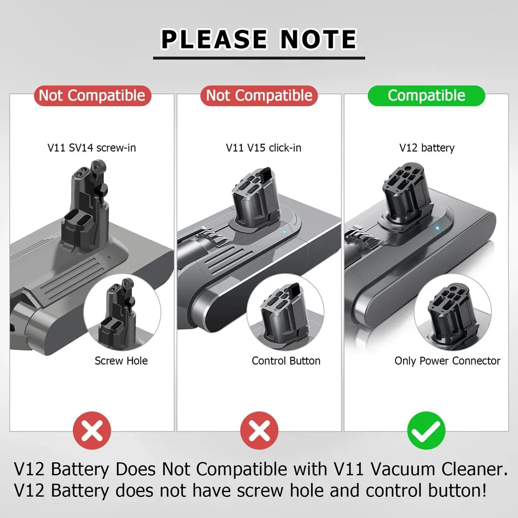 Batterie pour V12 Detect Slim 25.2V - Solution Double Autonomie Maison - 3