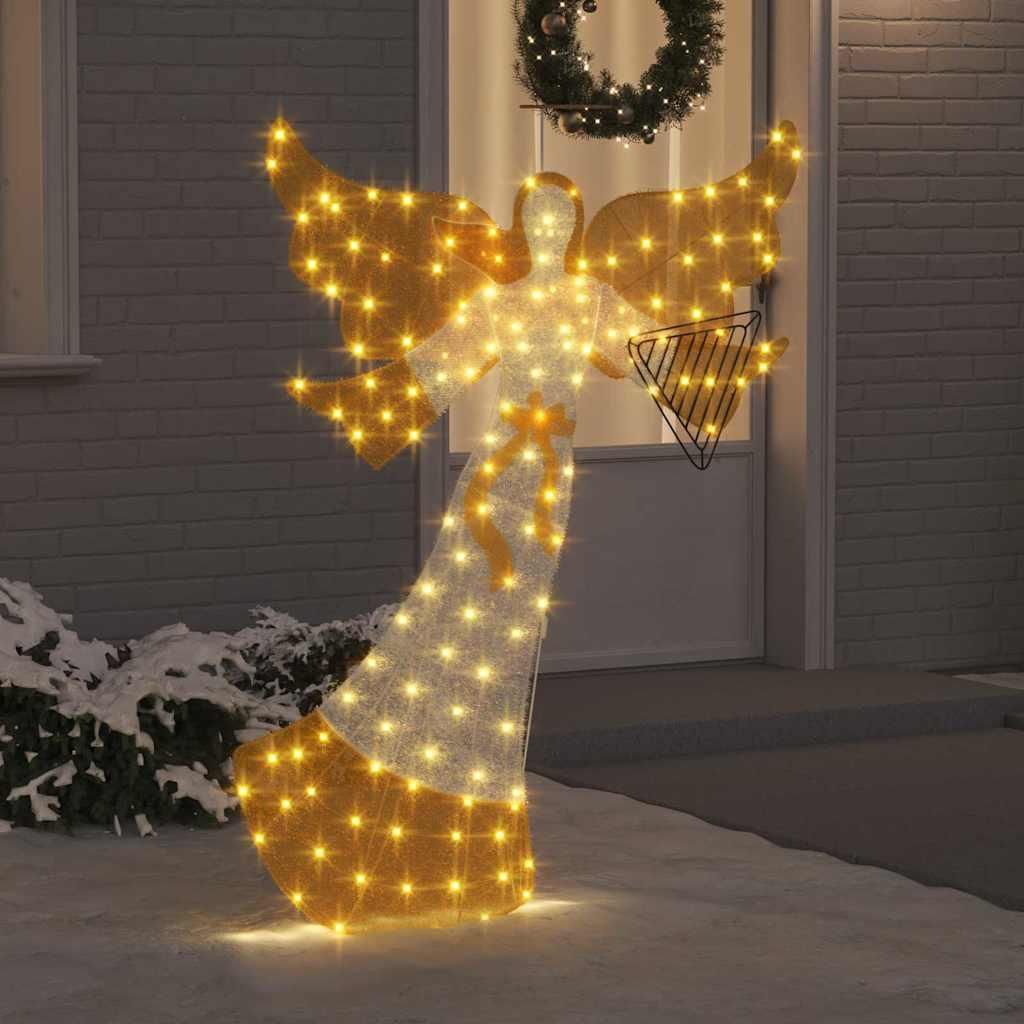 "Spring Sale"Beleuchteter Winkel Warmes Weiß 116x29x158,5cm Polyester NEU324775 - Christbaumschmuck