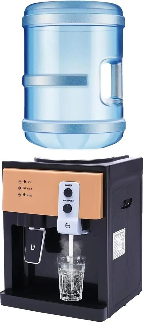 Wasserspender, heiße und kalte Funktion, einfache Ein-Knopf-Bedienung, schwarz