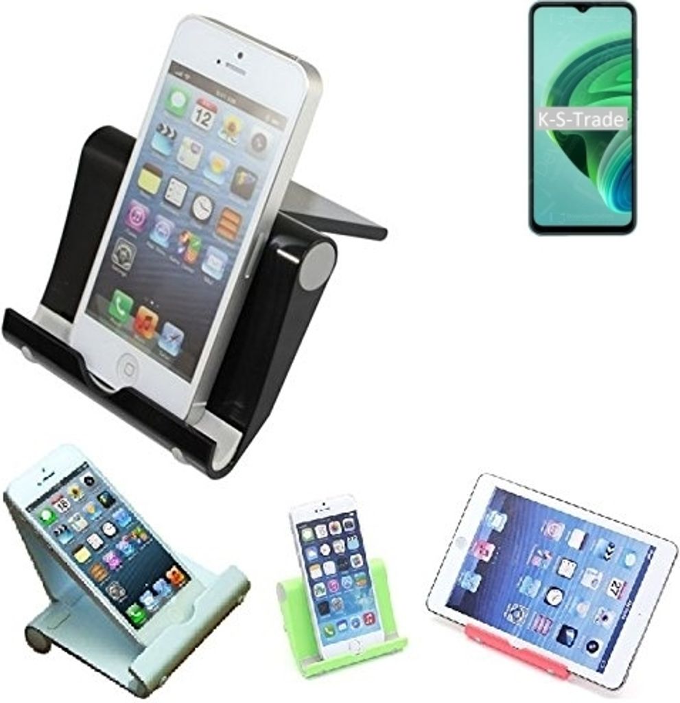 K-S-Trade Handy-Ständer kompatibel mit Xiaomi Redmi 10 5G faltbarer Tischständer Smartphone Tablet Halterung Reise