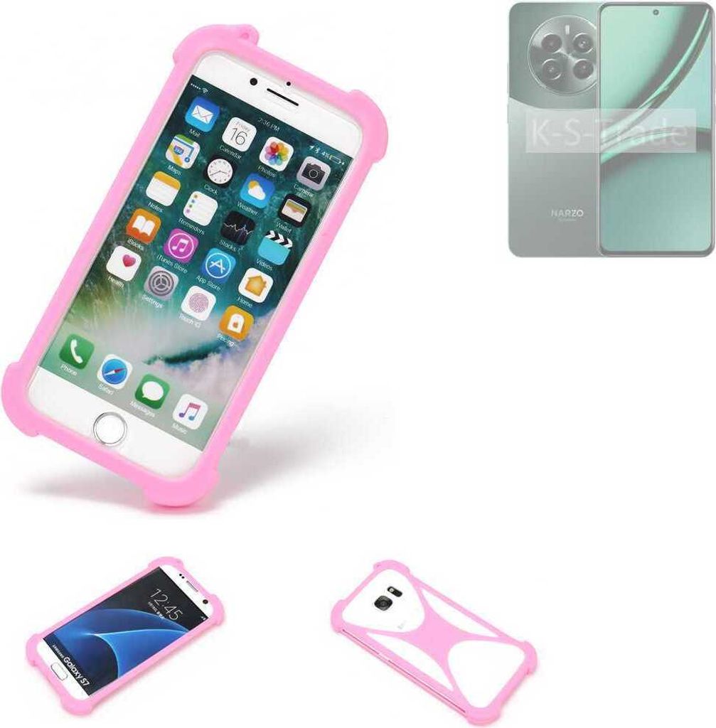 K-S-Trade Handy Hülle kompatibel mit Realme Narzo 70 Pro 5G Schutz Hülle Bumper Silikon Schutz Hülle Cover Case Silikoncase Silikonbumper TPU