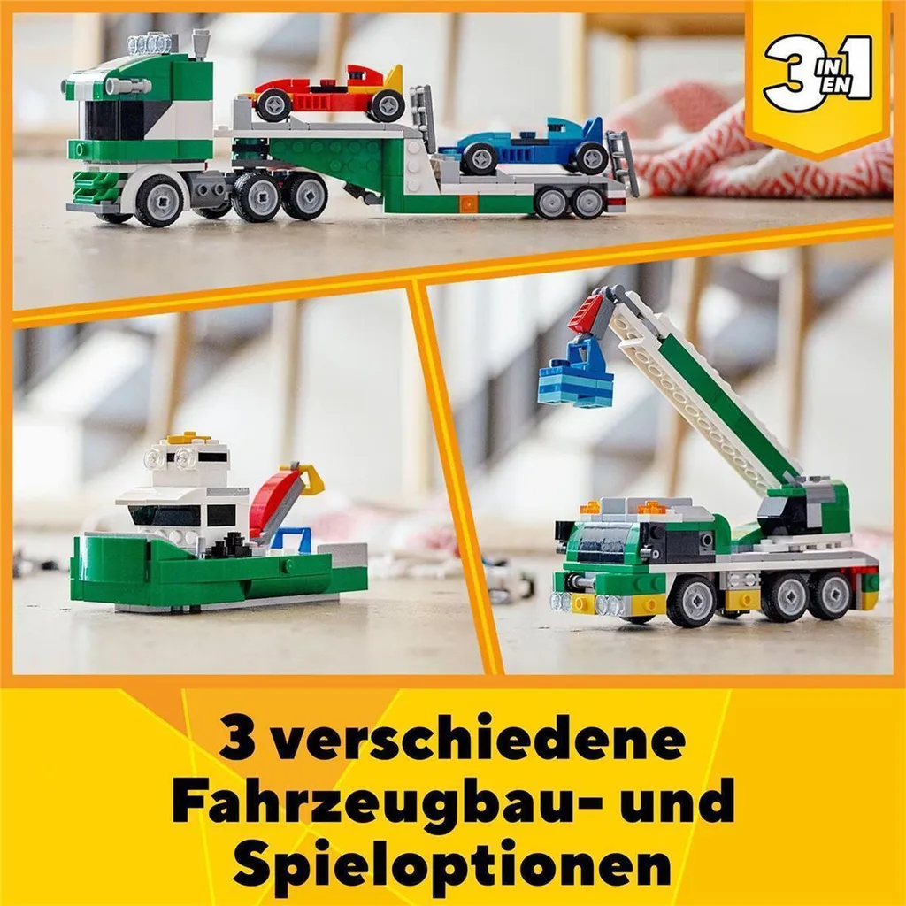 Jeu de construction camion de transport LEGO Creator 3 en 1 modulable - 8