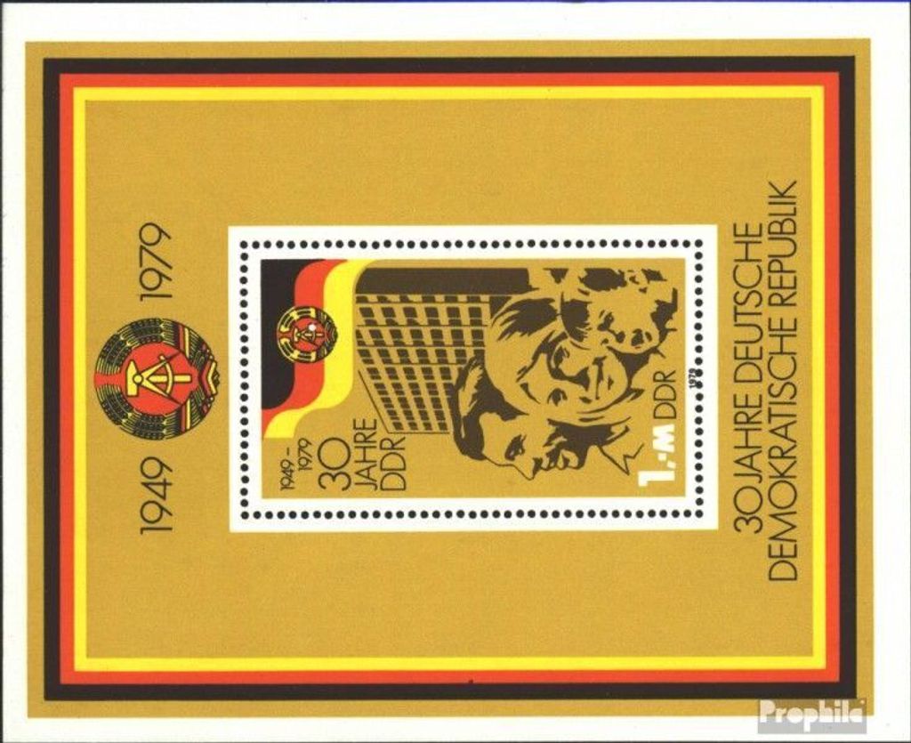 Briefmarken DDR 1979 Mi Block56 (kompl.Ausgabe) Ersttagssonderstempel gestempelt 30 Jahre DDR / Bl.56