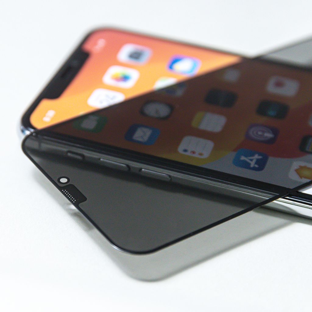 Glas-Schutzfolie Privacy fr iPhone 12 Pro Max 6,7", 5D Full Produktbild 