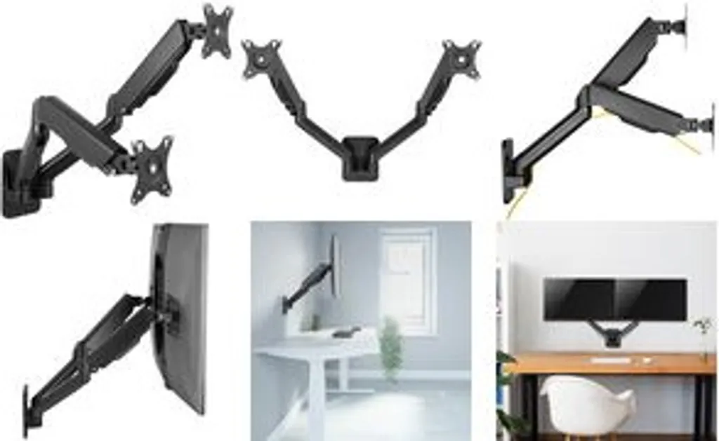 Support Mural Écran PC Extensible 90-540mm pour Double Moniteur 17-32 - 10