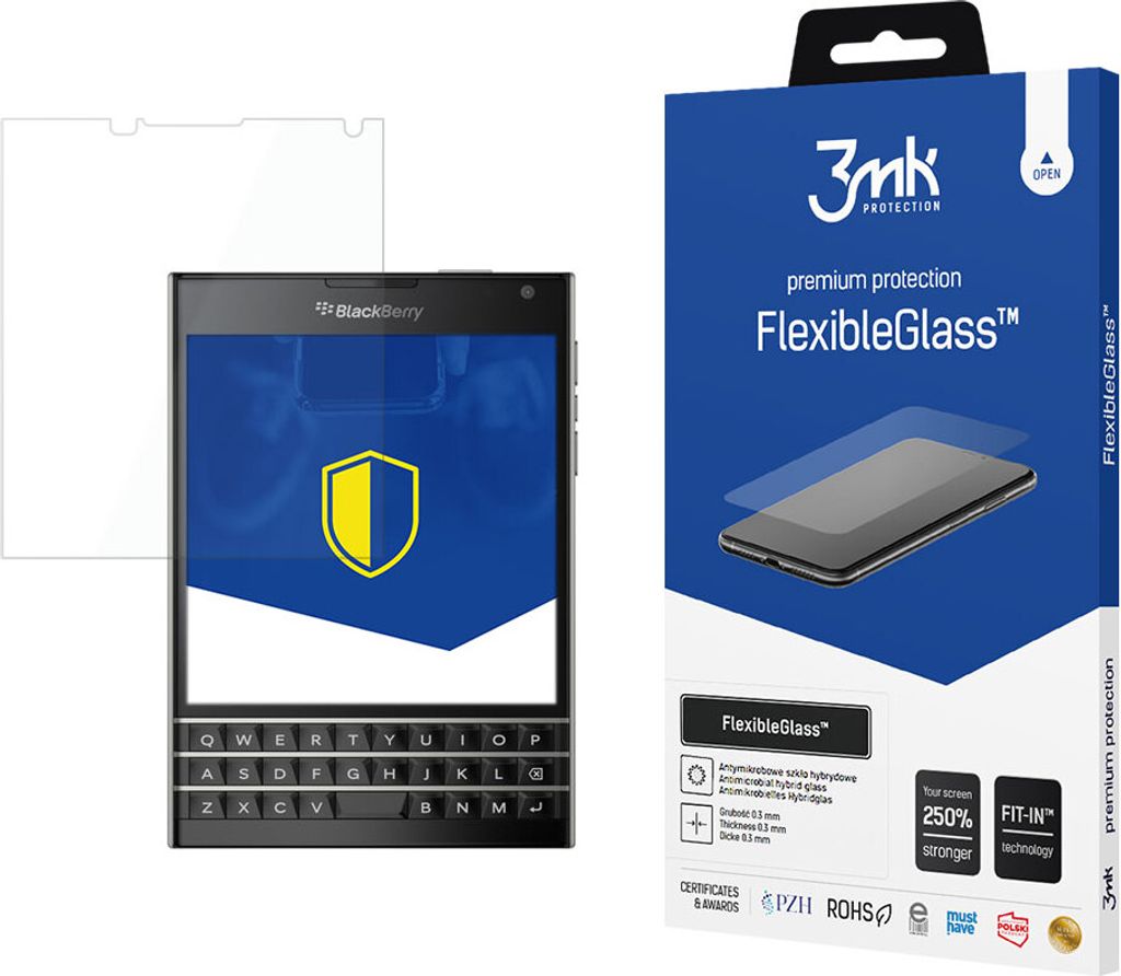 3mk Display Hybridglas FlexibleGlass für BlackBerry Passport 0,3mm 7H