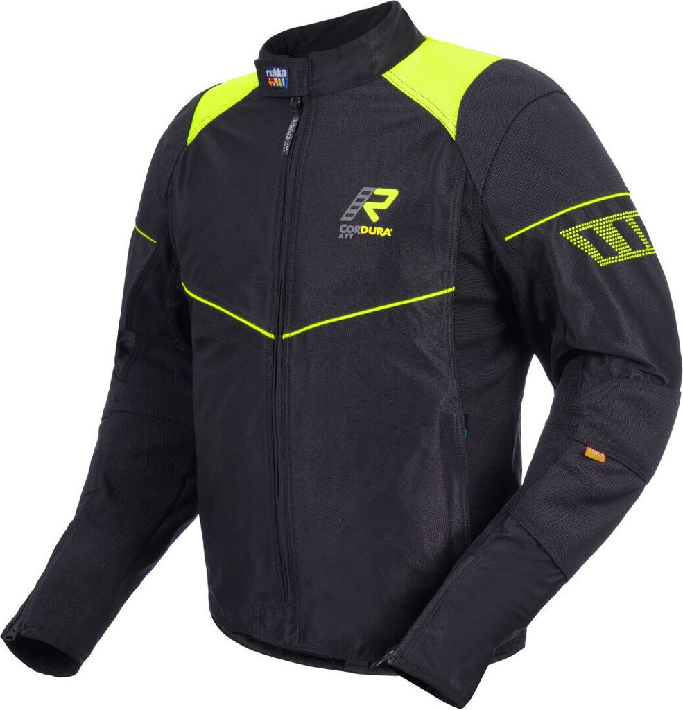 Rukka Airgobi Motorrad Textiljacke, schwarz/gelb, 54