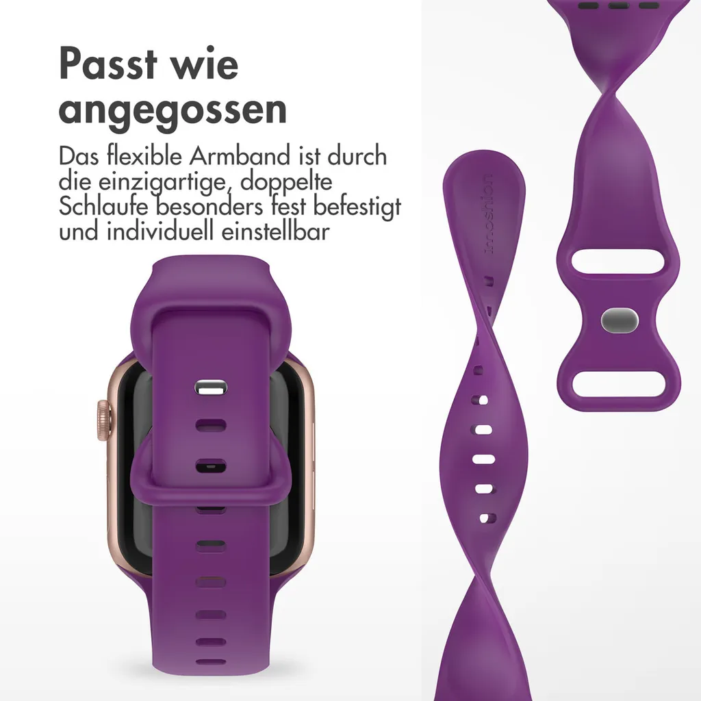 Watch SE - 40 mm, Watch SE 2023 - 40 mm, Watch SE 2022 - 40 mm, Watch 9 - 41 mm, Watch 8 - 41 mm, Watch 7 - 41 mm, Watch 6 - 40 mm, Watch 5 - 40 mm, Watch 4 - 40 mm, Watch 41 mm, Watch 40 mm, Watch 3 - 38 mm, Watch 38 mm, Watch 2 - 38 mm, Watch 1 - 38 mm, Watch 10 - 42 mm Cinturino: imoshion Silikonband 2.0 - 4