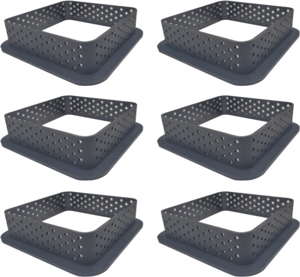6 Stück Platz Tortenring Set Backringe aus Nylon Dessertringe Antihaft Crumpets Ringe Perforierter Cutter Tartelette Mousse Ringe für DIY Mousse ...