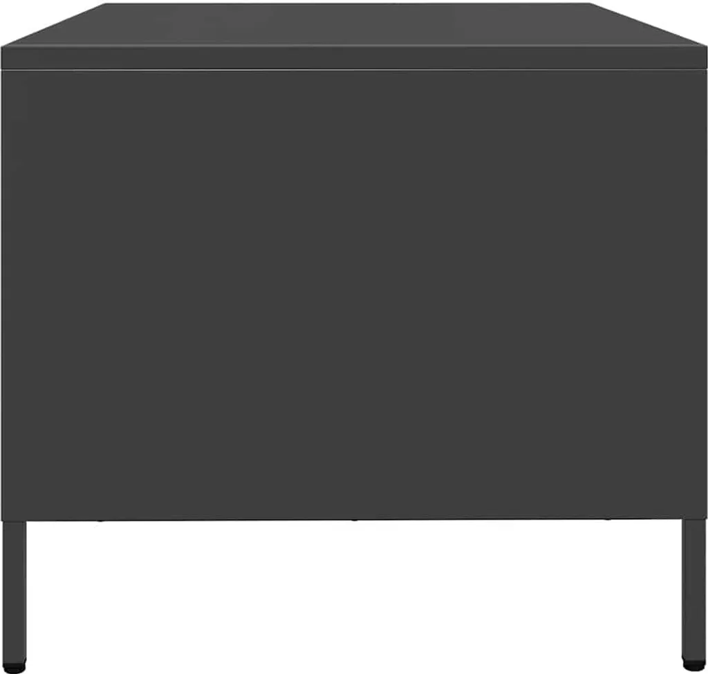 Table de salon rectangulaire noire en métal industriel 101,5 cm - 7