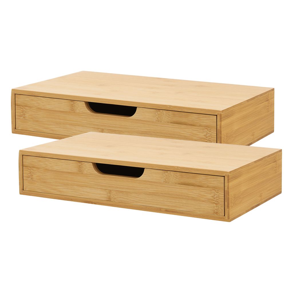 Zestaw 2 półek ściennych "Bokn" z szufladą 40 x 24 x 8 cm Zdjęcie produktu 