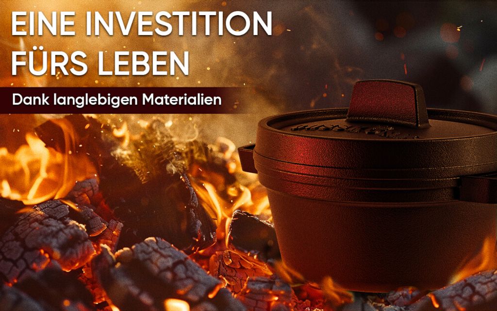 GUSSKÖNIG Ensemble 4 Mini Dutch Oven Fonte 300ml - Mini Cocottes Individuelles Avec Couvercle
