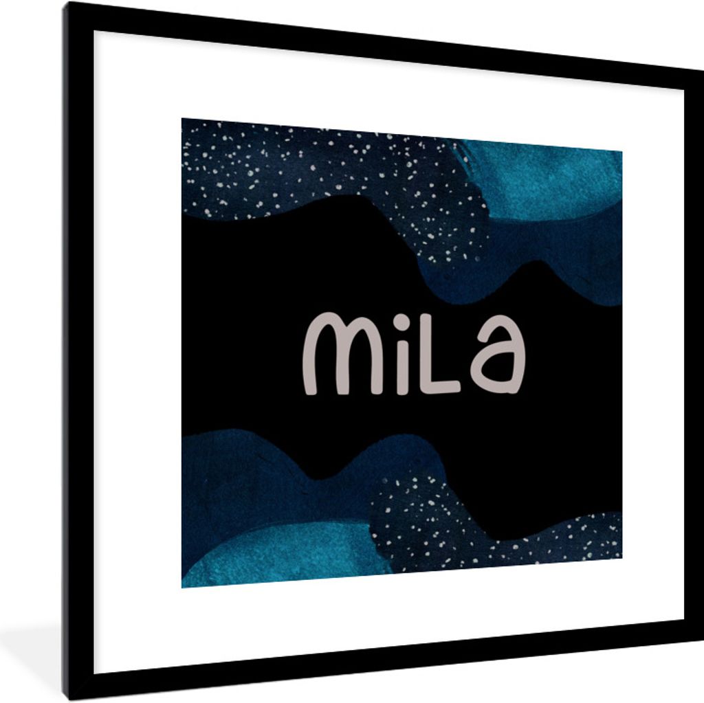 MuchoWow Gerahmtes Poster Mila - Pastell - Mädchen 40x40 cm - Poster mit Schwarzem Bilderrahmen Wandposter Rahmen Foto Bilder - Poster - Plakat ...