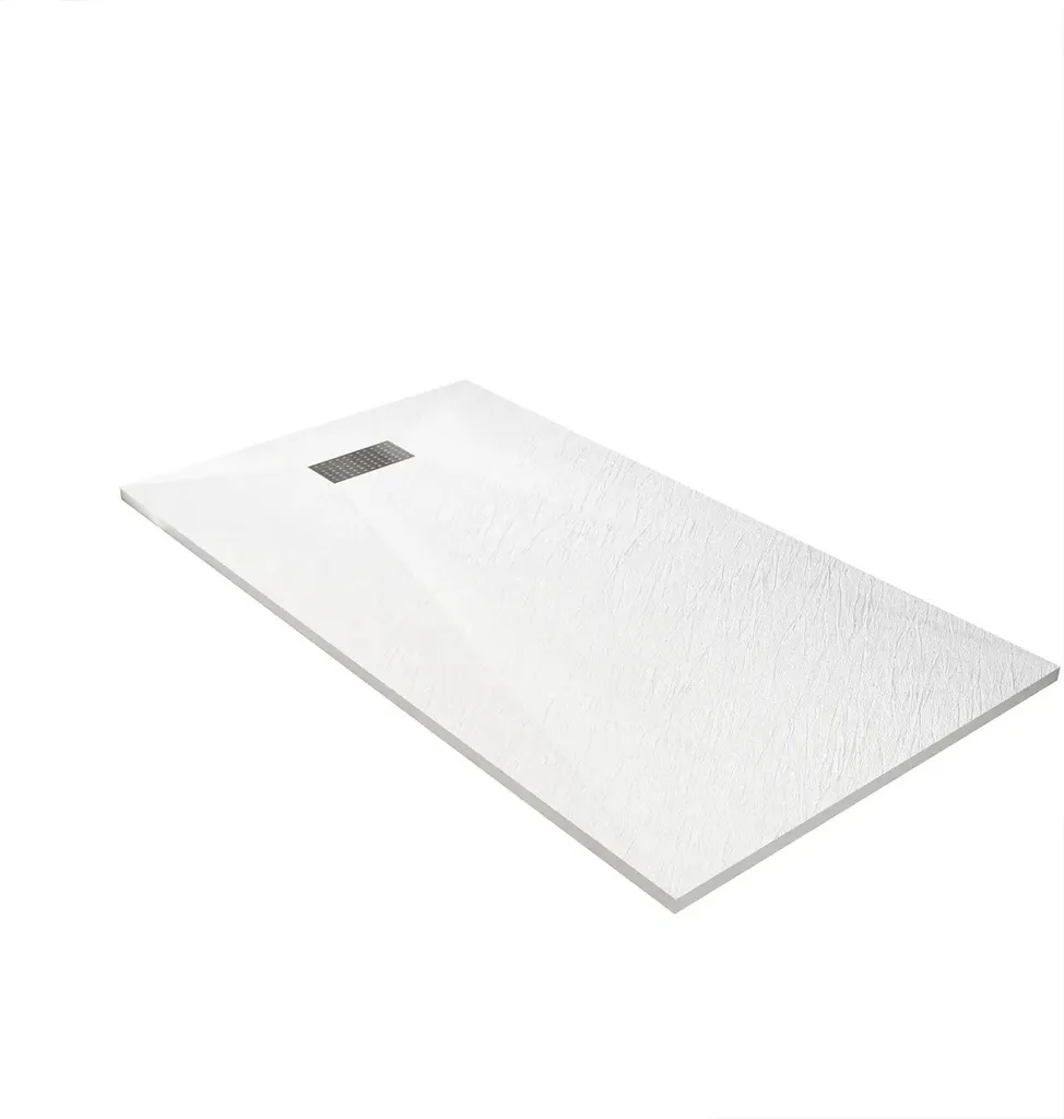 Receveur 90x160 cm idéal pour douche italienne blanc avec grille inox