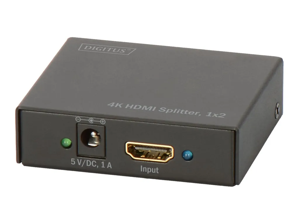 Splitter HDMI 1x2 DIGITUS 4K Ultra HD - Duplicatore Segnale Video Nero