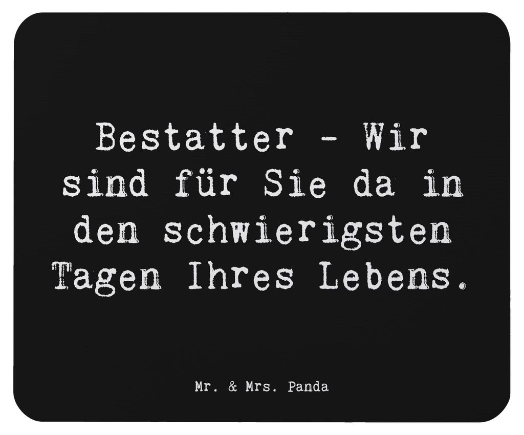 Mr. & Mrs. Panda Mouse Pad Spruch Bestatter Unterstützung - Schwarz - Geschenk, handgefertigte Geschenke, Mousepad, mauspad laptop, pc, Lebensbegl...