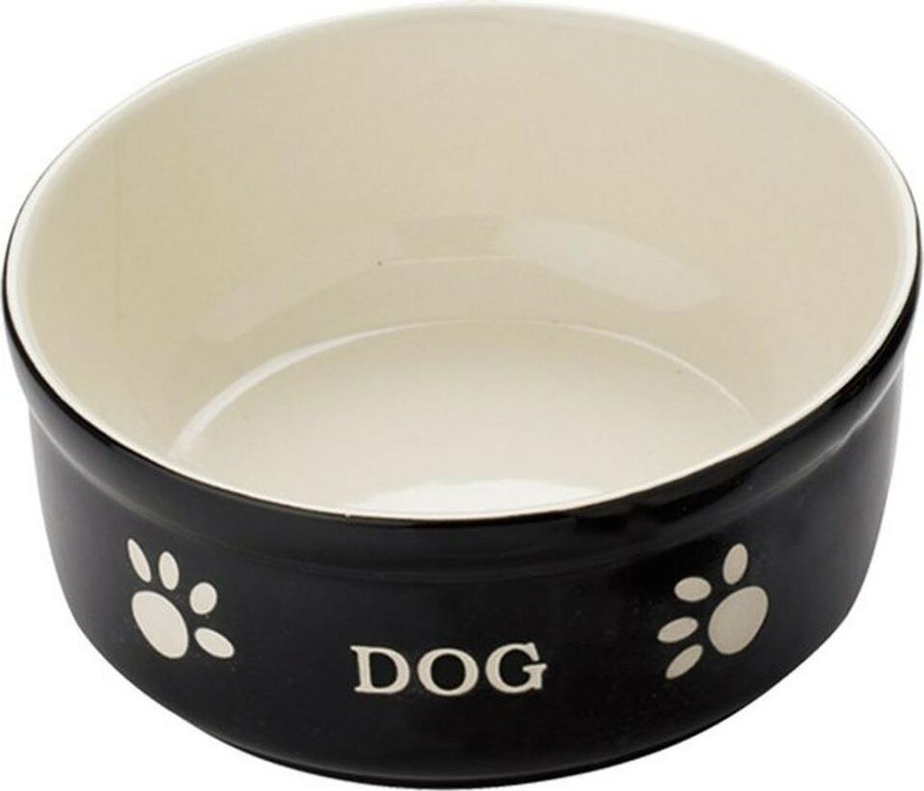 Nobby Hunde Keramiknapf Dog schwarz/beige, Maße: 15,5 x Produktbild 