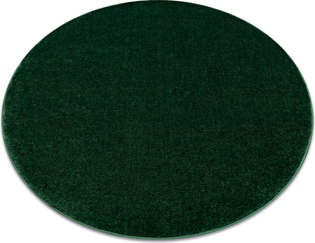 Tapis rond vert forêt 200cm SOFTY : sol froid fini, confort uni garanti