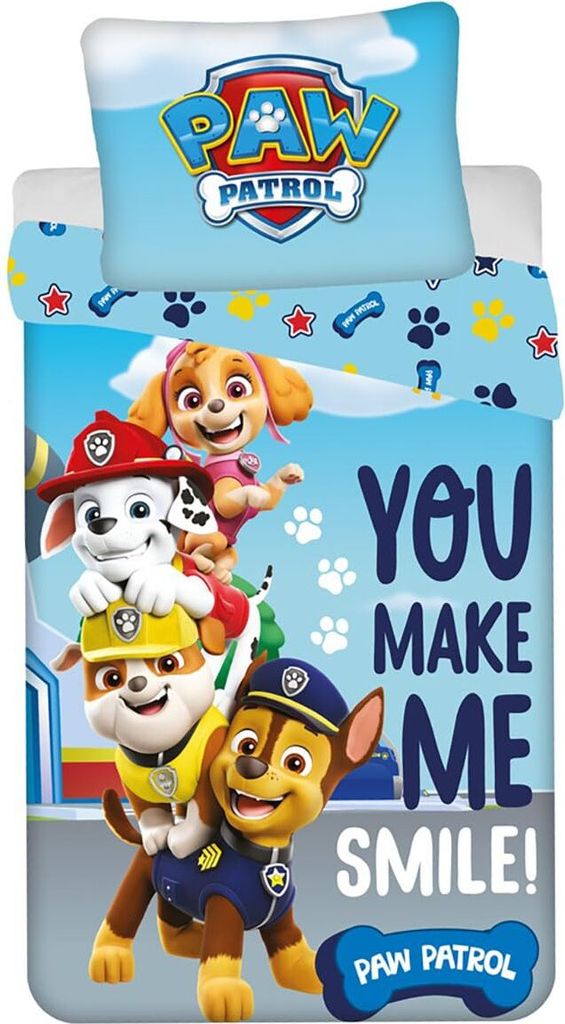 Bettwäsche Paw Patrol PP325 Leuchteffekt 140x200, 70x90 cm Produktbild 