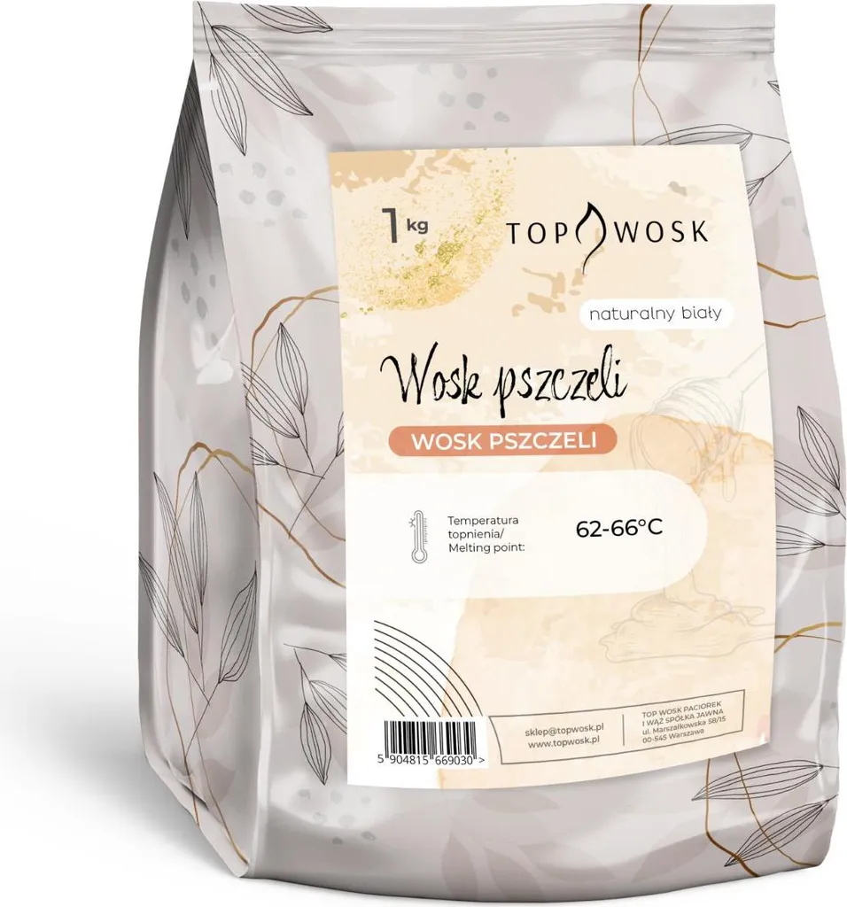 Cire d'abeille blanche naturelle 1 kg purifiée sans impuretés pour soin