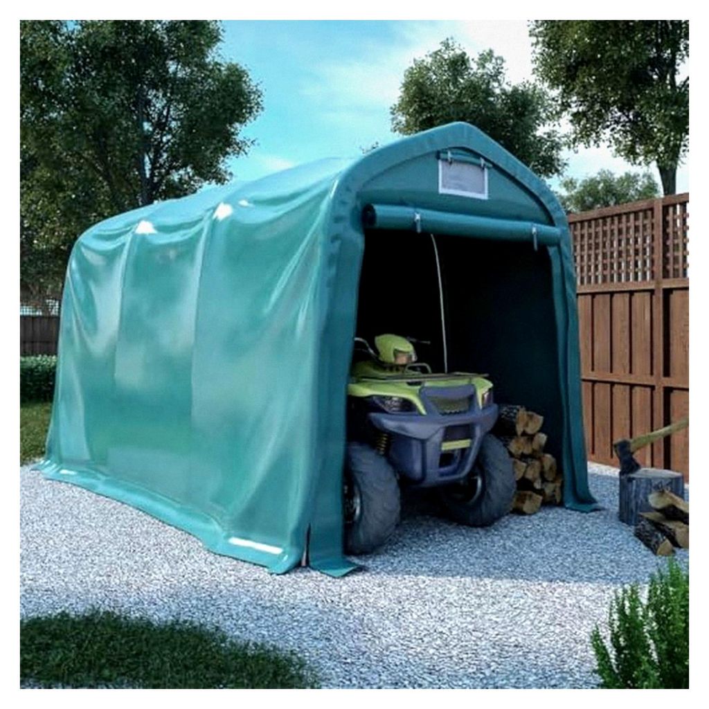 Garagenzelt PVC Auto Zelt Zeltgarage Lagerzelt 2,4x3,6 m Grün