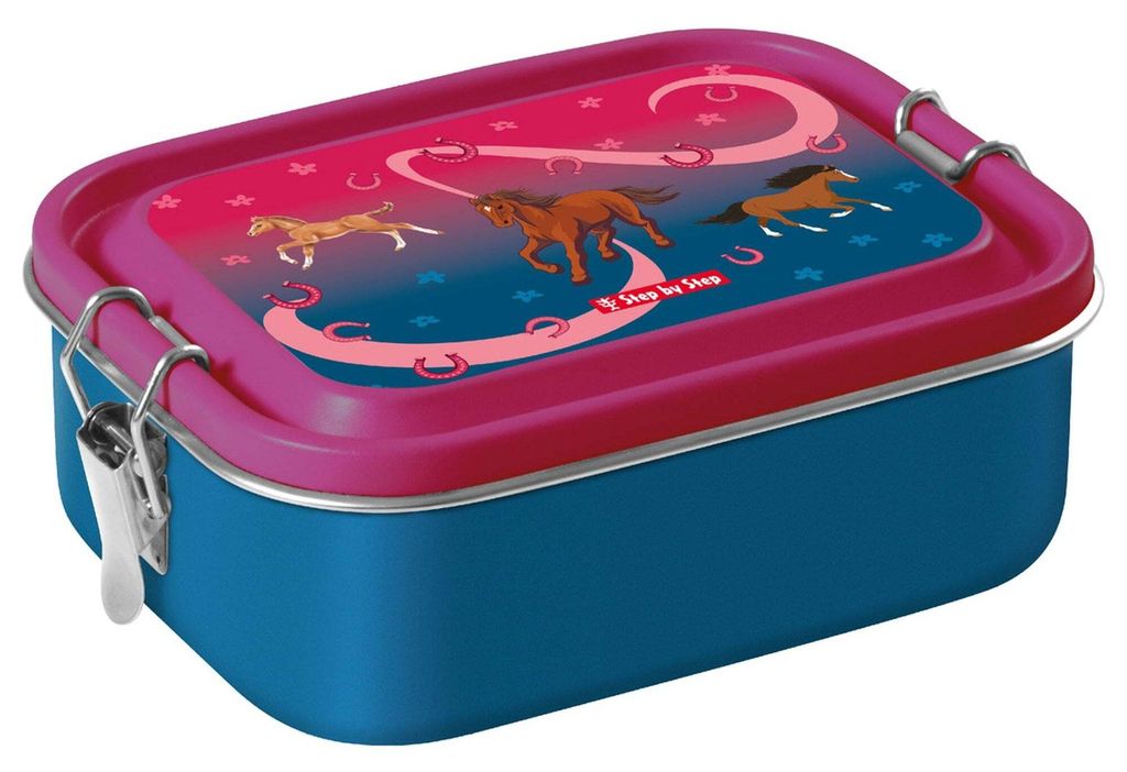Step by Step Lunchbox Stainless Steel Wild Horse blau Produktbild 