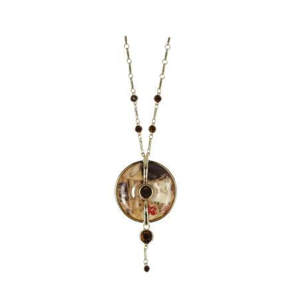 Collana Goebel Klimt Il Bacio 4.5cm: Gioiello Porcellana Artis Orbis