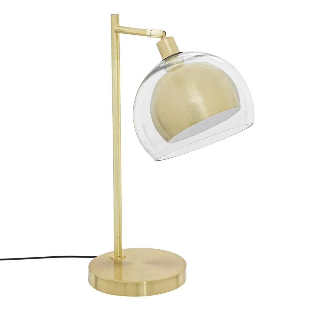 Lampada da Notte Glamour Oro 48 cm | Abat-jour Lusso Metallo e Vetro