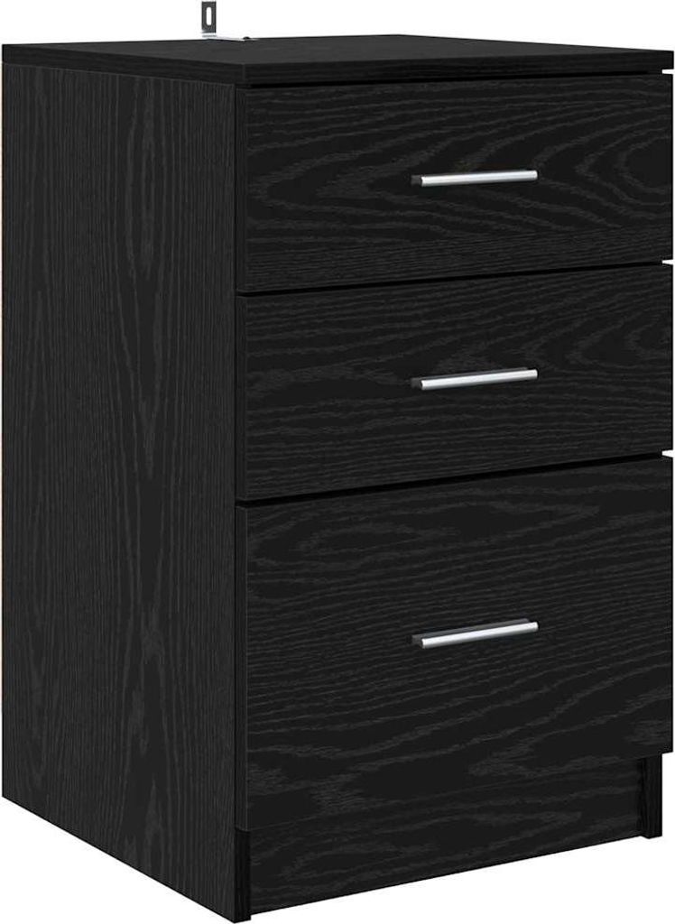 "2026 MODERNE"Nachtschrank - Nachttisch - Beistelltisch für Schlafzimmer - Schwarz Eichen-Optik 40 x 40 x 63 cm Holzwerkstoff - Nachttische & -sch...