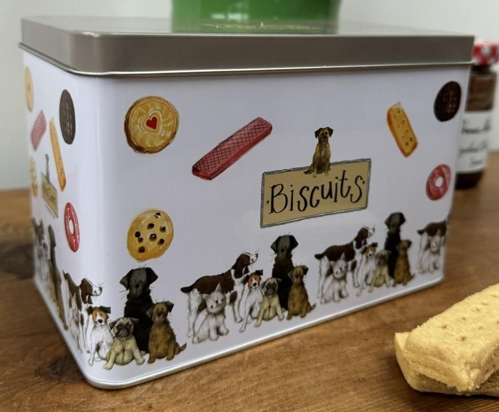 Puszka na ciastka z motywem 6 psów