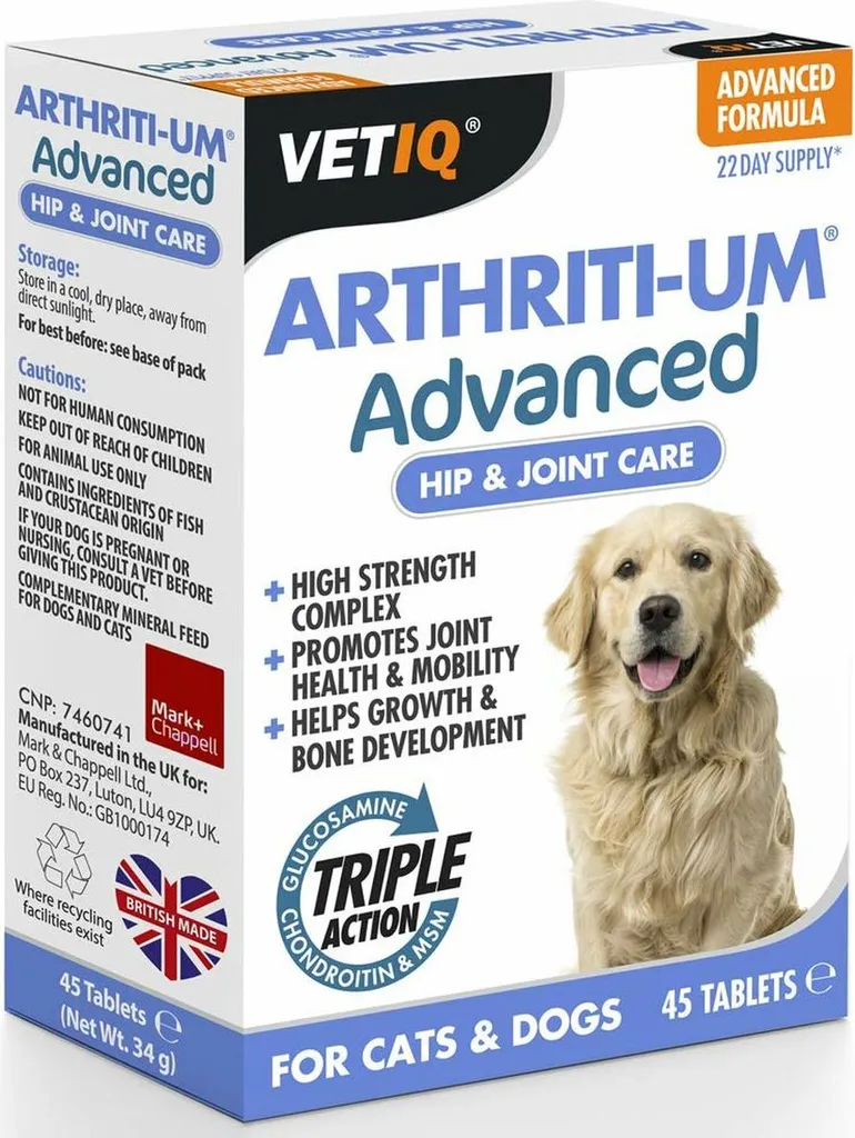 VetIQ Arthriti-UM Advanced 45 Compresse | Integratore Articolazioni Cani