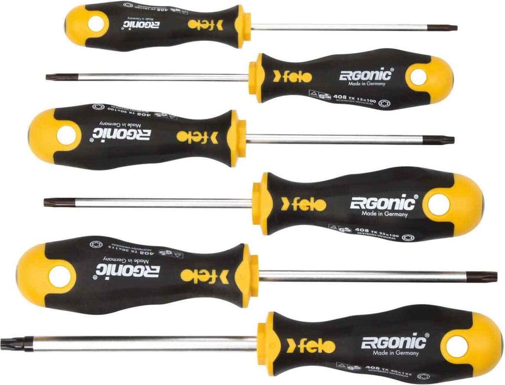 Felo Schraubendreher ERGONIC Satz 6-tlg. TORX® T 10 - T 40 Produktbild 